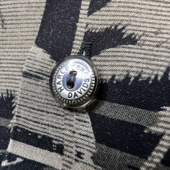 Vintage Harley Davidson Shirt Mens XL Hawaiian Aloha Motorcycle Tori Richard - Picture 7 of 11